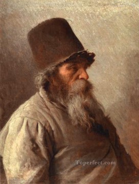  Kramskoi Oil Painting - Village Elder Democratic Ivan Kramskoi